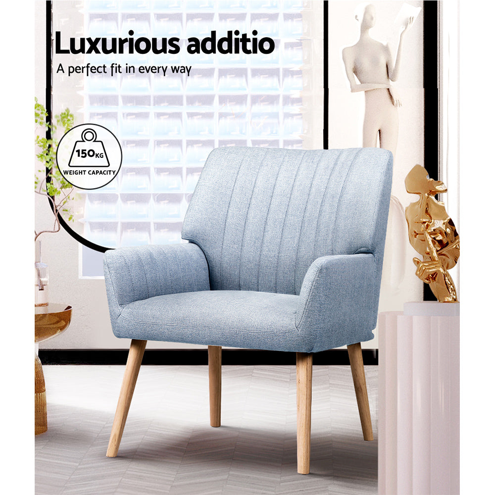 Sebastini 2x Armchair- Blue Grey