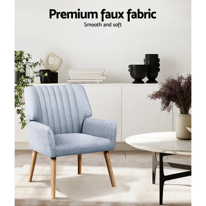 Sebastini 2x Armchair- Blue Grey