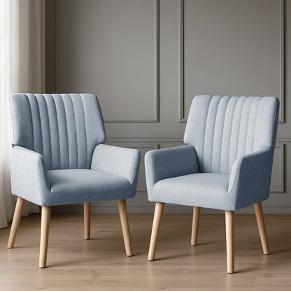 Sebastini 2x Armchair- Blue Grey