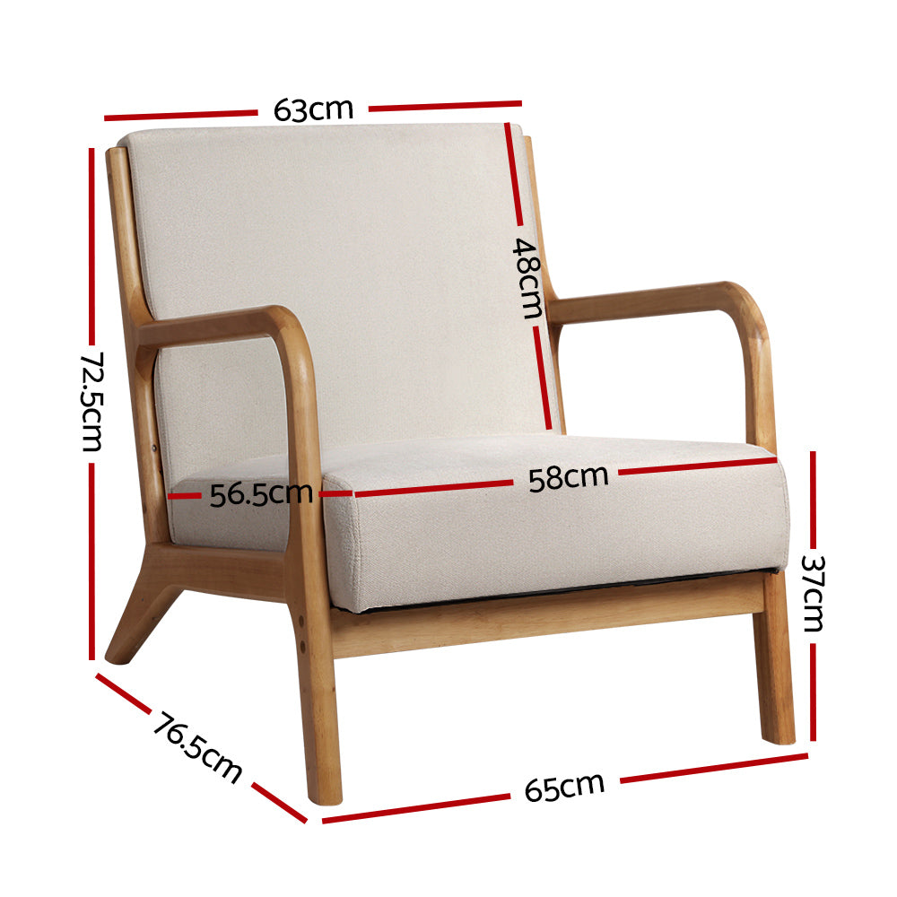 Olive Armchair- Beige