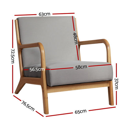 Olive Armchair- Light Grey