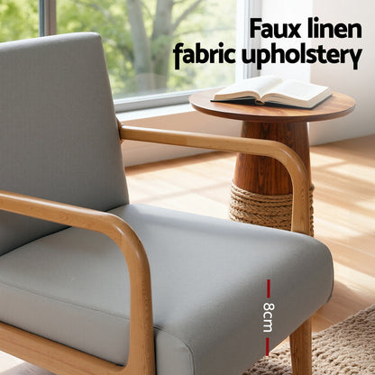 Olive Armchair- Light Grey