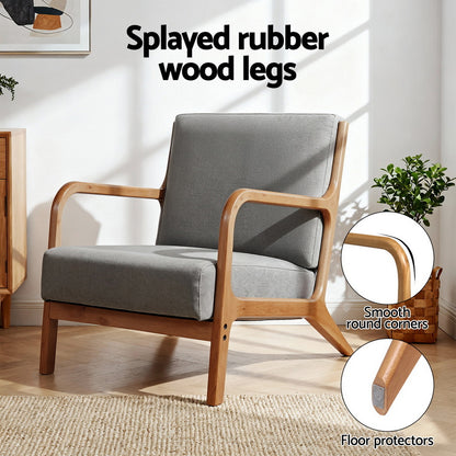 Olive Armchair- Light Grey