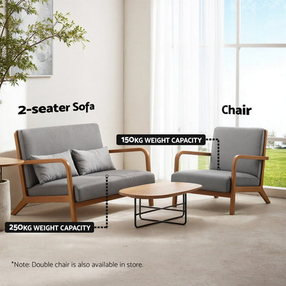 Olive Armchair- Light Grey