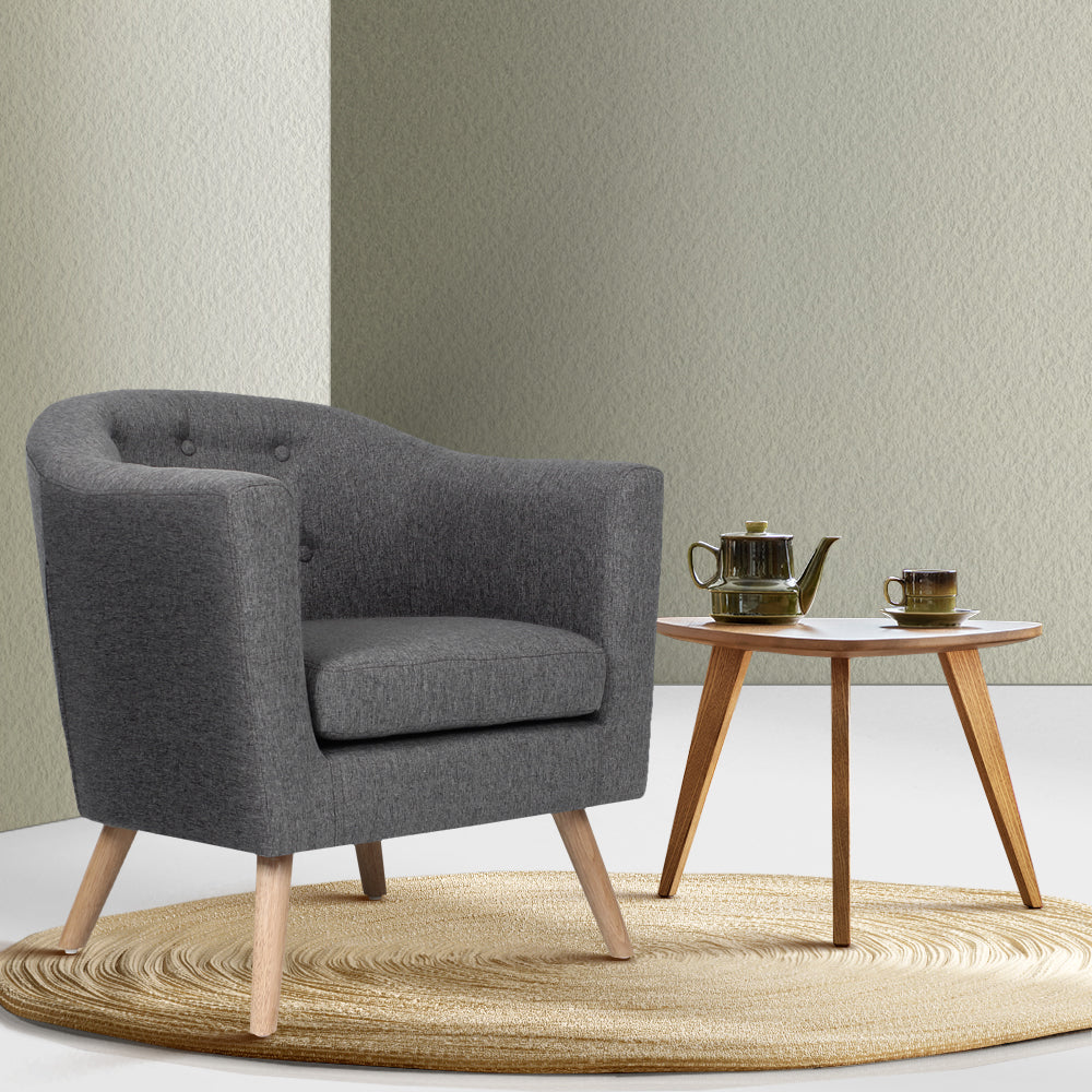 Adora Armchair Tub Chair- Grey