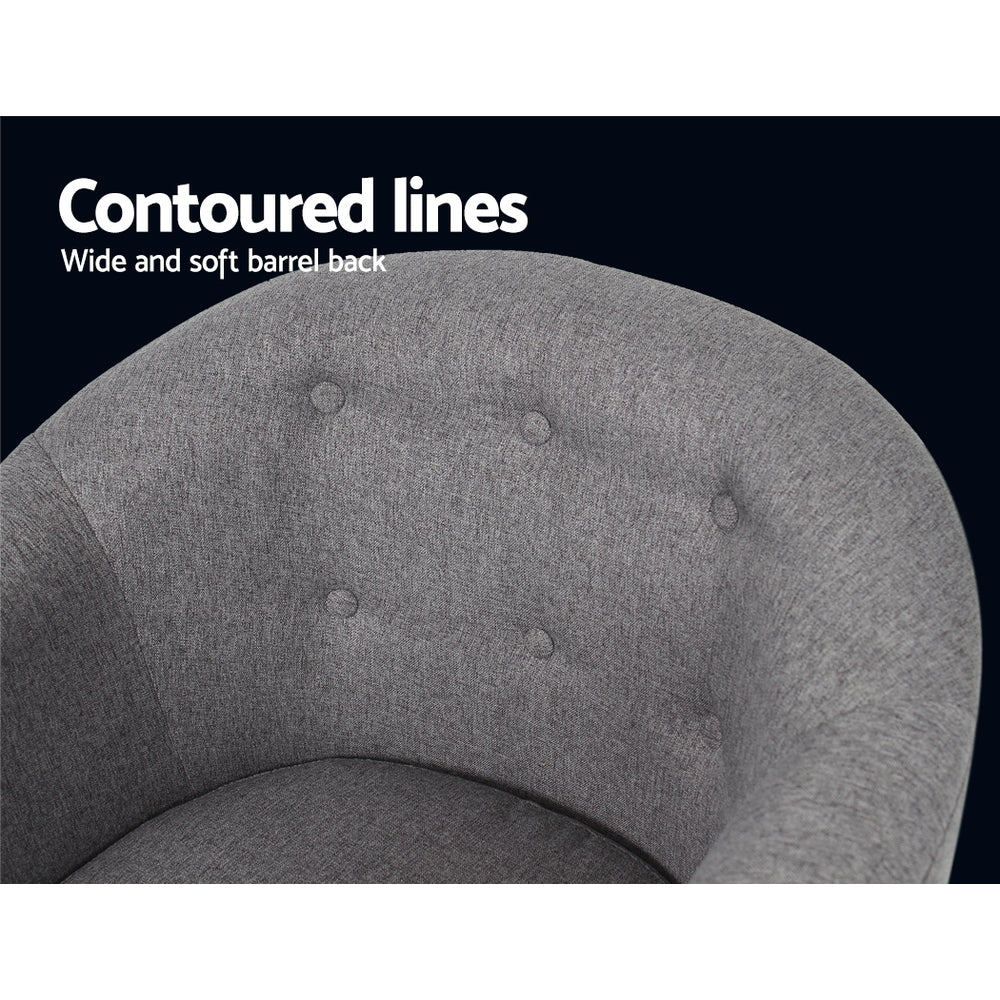 Adora Armchair Tub Chair- Grey