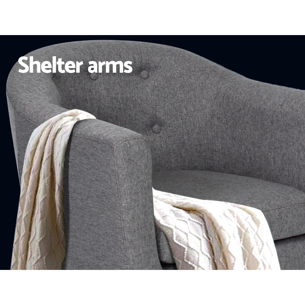 Adora Armchair Tub Chair- Grey