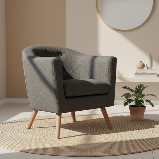 Adora Armchair Tub Chair- Grey