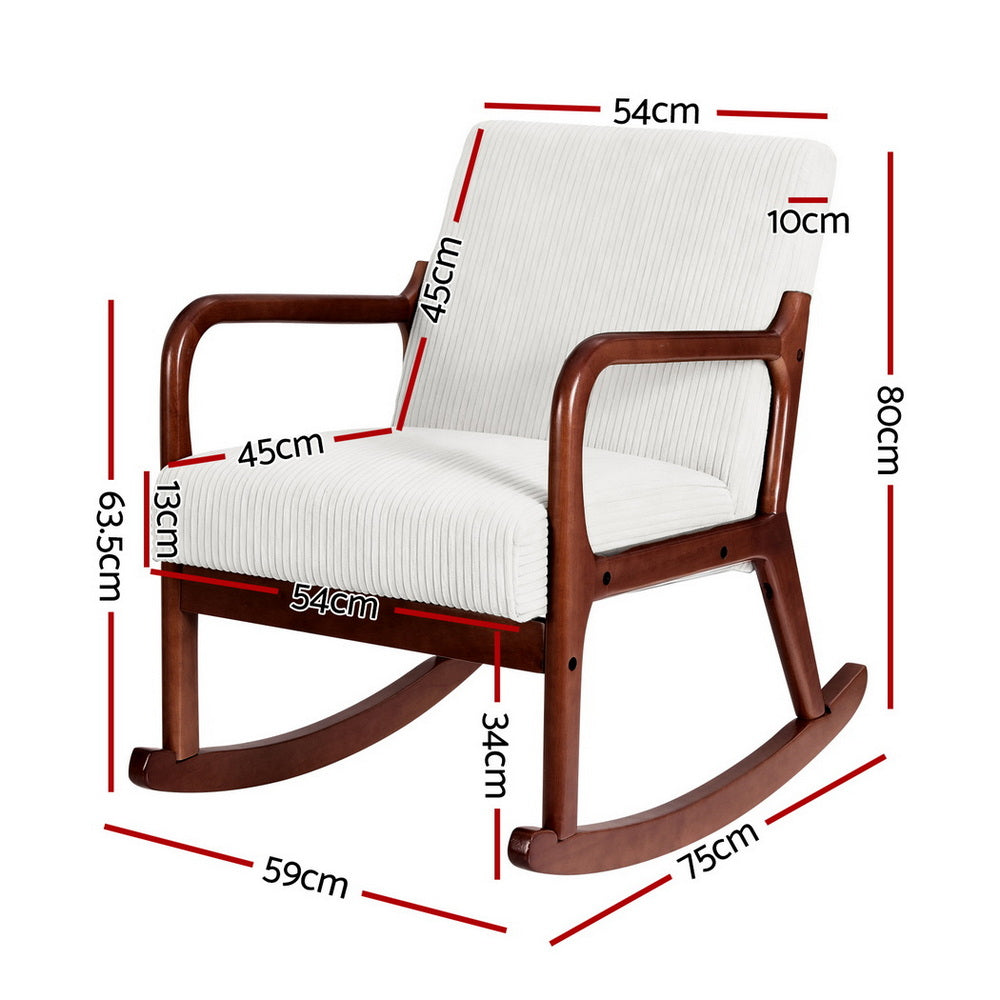 Rocking Armchair- Beige