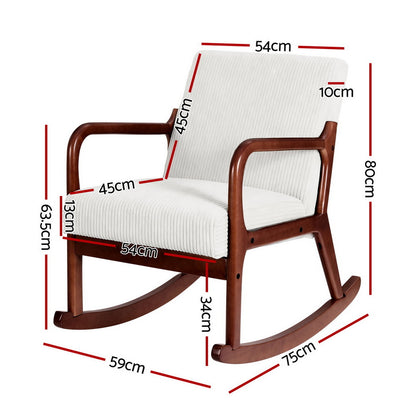 Rocking Armchair- Beige