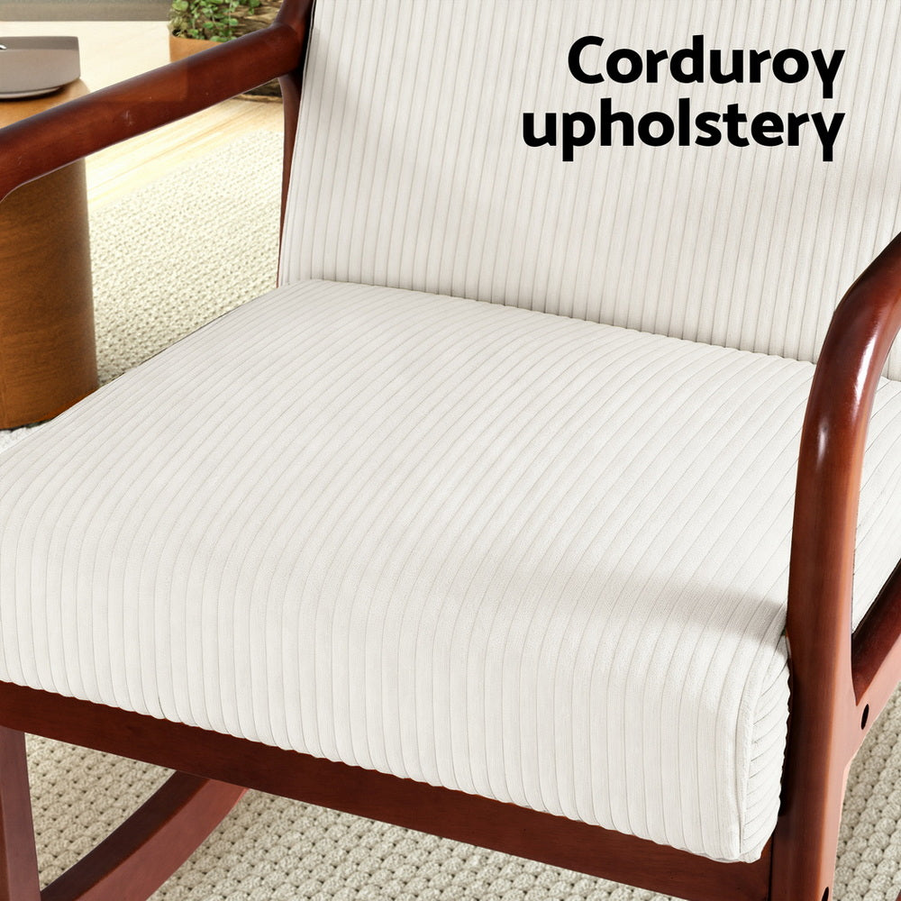 Rocking Armchair- Beige