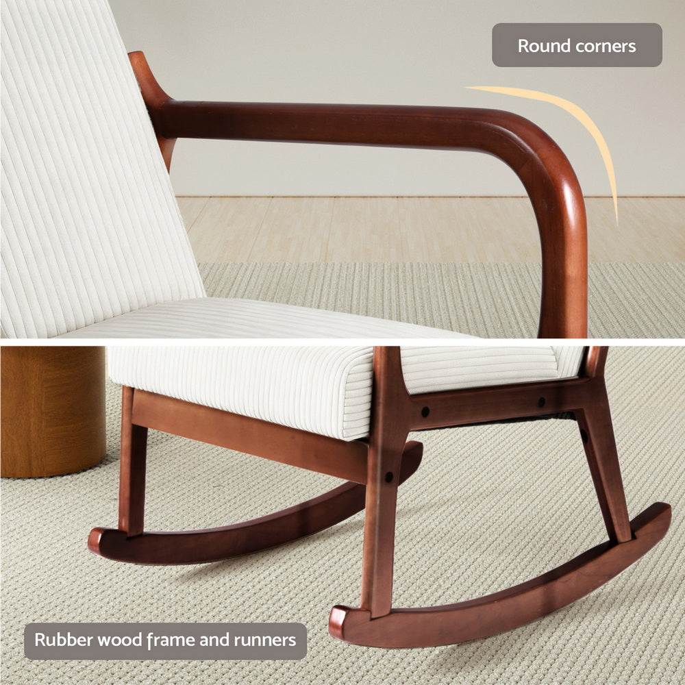 Rocking Armchair- Beige