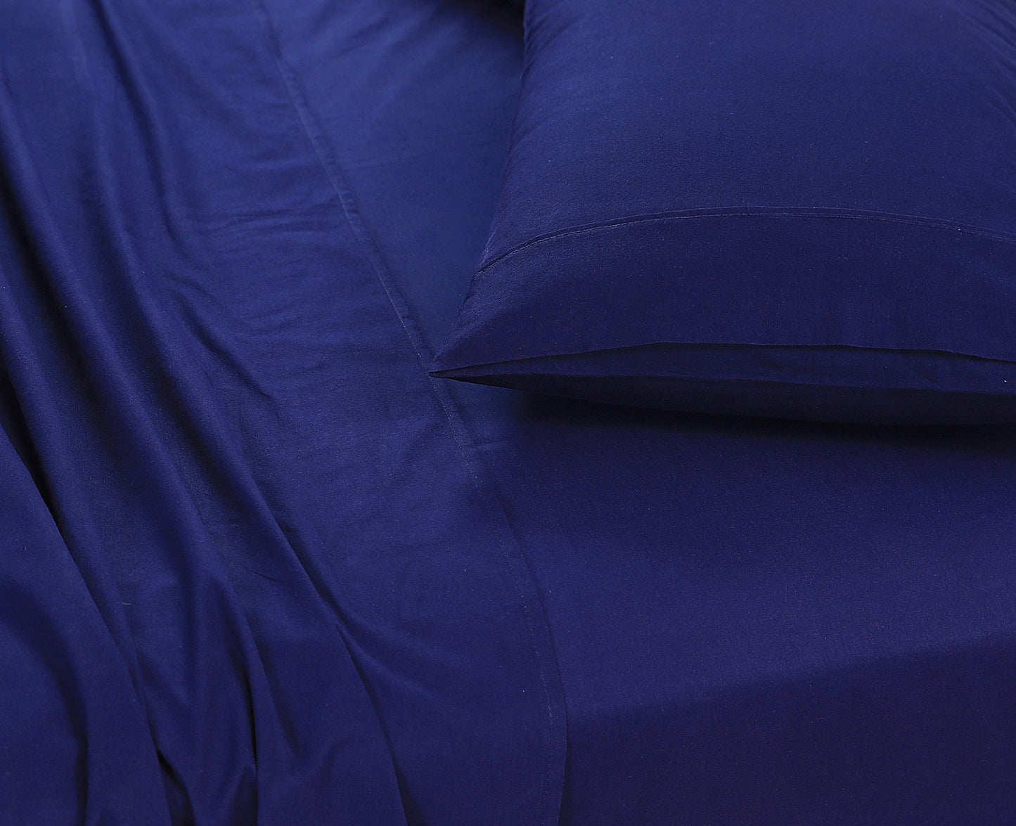 Egyptian Cotton Vintage Washed 500TC Navy Blue- Single Bed Sheets Set