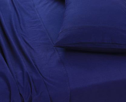 Egyptian Cotton Vintage Washed 500TC Navy Blue- Single Bed Sheets Set