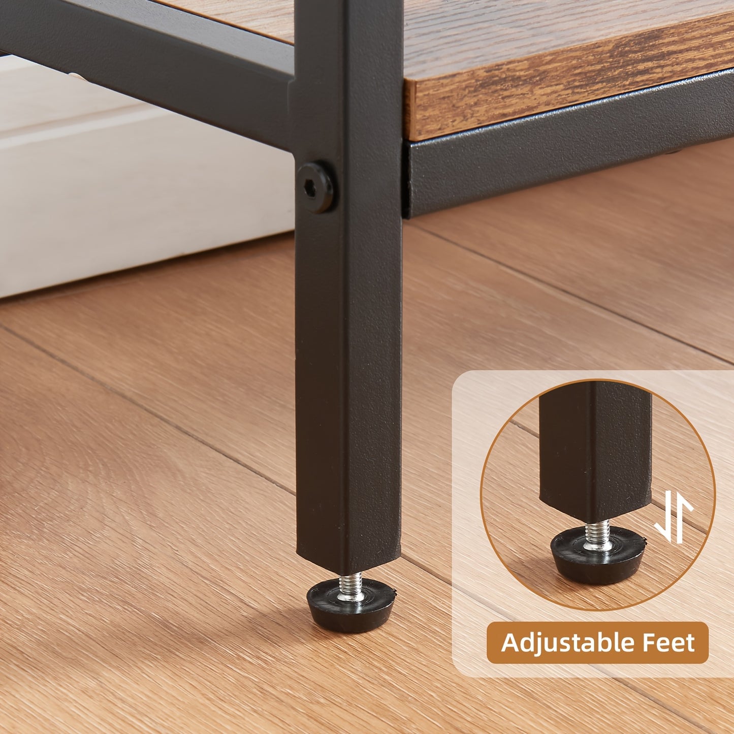 2 Tier Console Table with Power Outlets and USB Ports