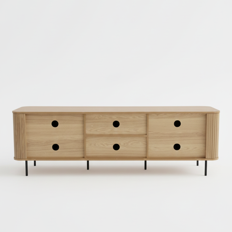 Florence 2 Door Entertainment Unit- Oak