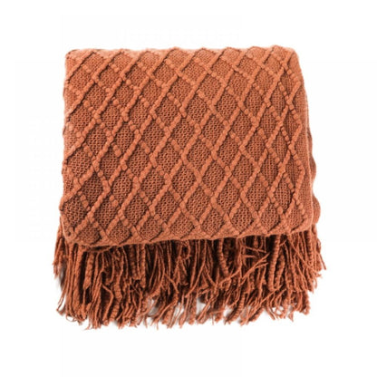 Throw Blanket for Couch - Brick red