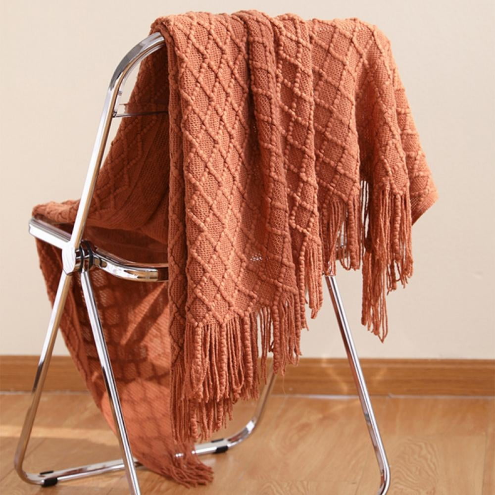 Throw Blanket for Couch - Brick red