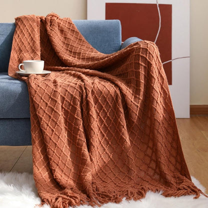Throw Blanket for Couch - Brick red