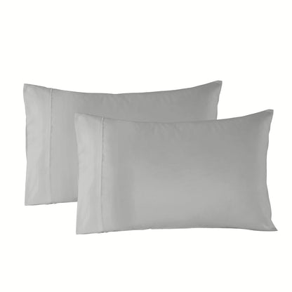 Royal Comfort Bamboo Blended Sheet & Pillowcases Set 1000TC- Queen- Light Grey