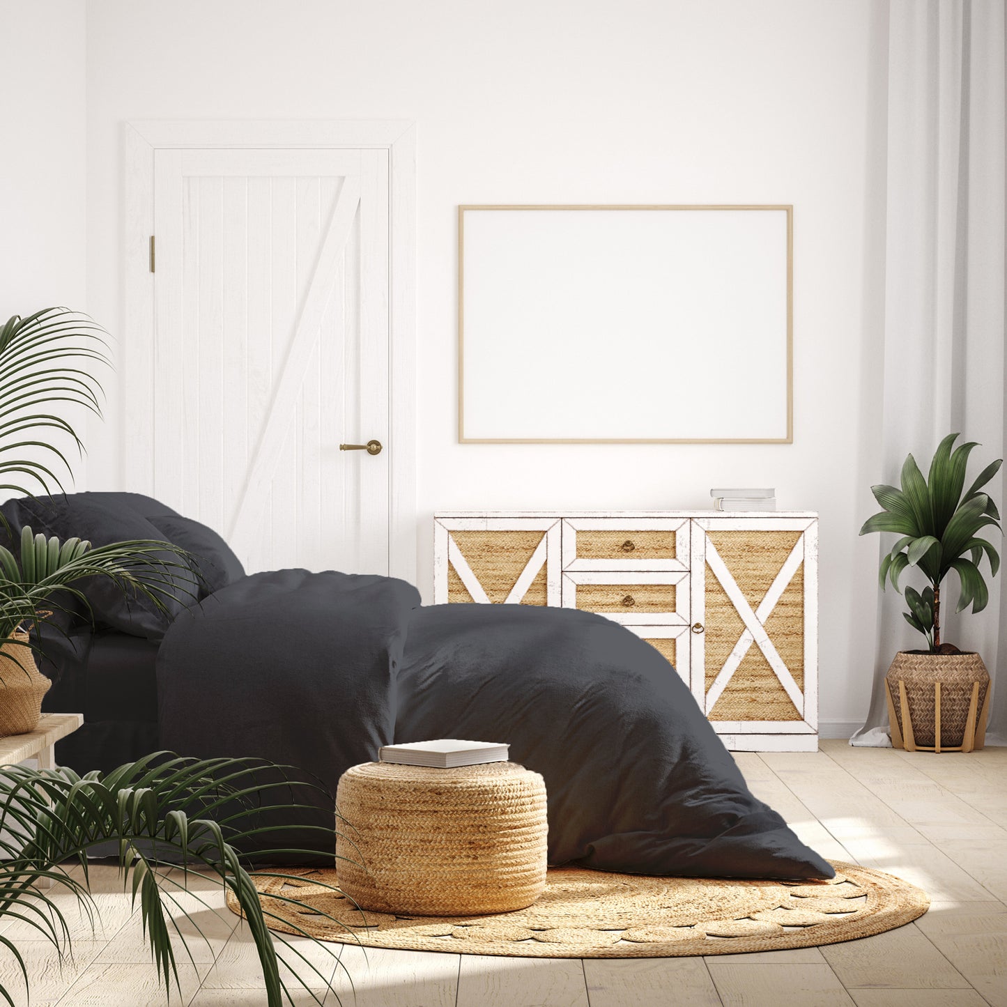 Royal Comfort 1000 Thread Count Bamboo Cotton Sheet and Quilt Cover Set - King - Charcoal