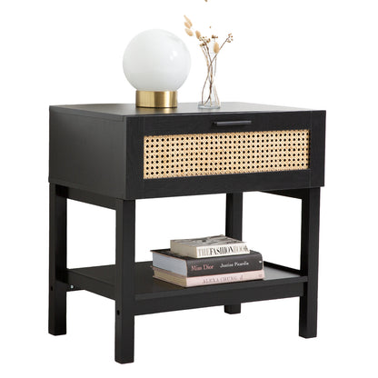 Casa Decor Rattan Minimal Bedside Table