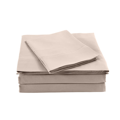 Royal Comfort Bamboo Blended Sheet & Pillowcases Set 1000TC- Queen- Warm Grey