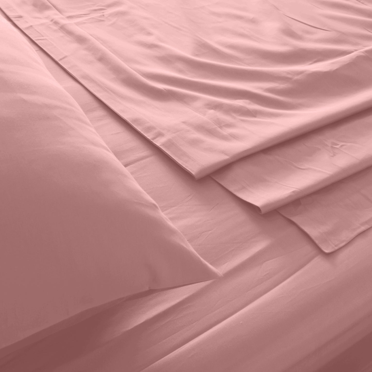 Royal Comfort 1000TC Bamboo Cotton Sheets Pillowcases Set Ultrasoft - Blush