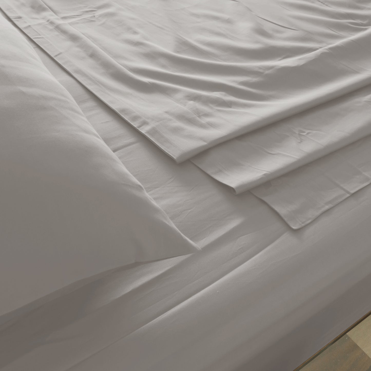 1000TC Bamboo Cotton Sheets Pillowcases Set Ultrasoft- Dove