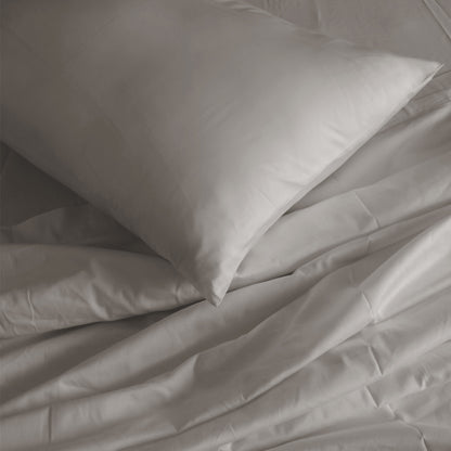 1000TC Bamboo Cotton Sheets Pillowcases Set Ultrasoft- Dove