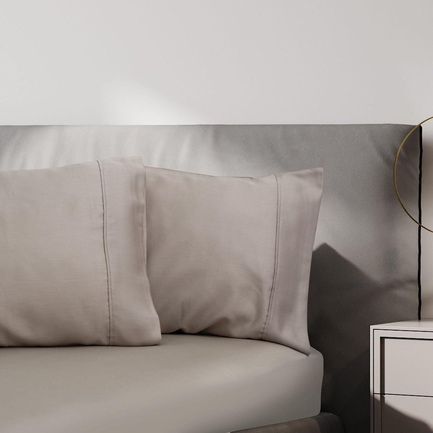 Royal Comfort 1500 Thread Count Cotton Rich Sheet Set 3 Piece - Double - Stone