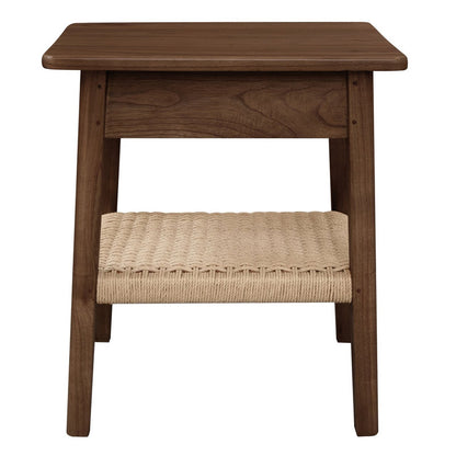 Kelly 1-Drawer Minimal Bedside Table - Walnut