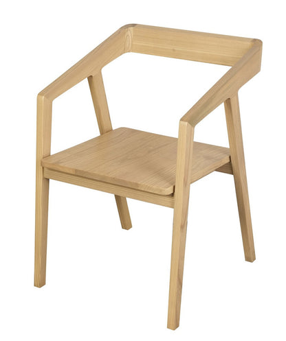 Kyoto Solid Oak Arm Chair- Set of 2- Natural