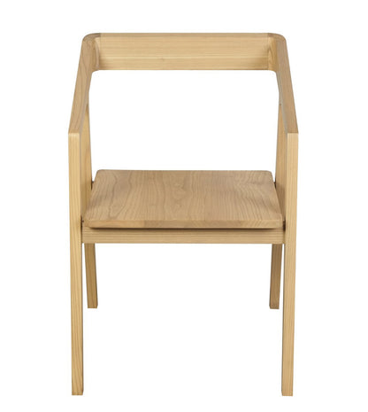 Kyoto Solid Oak Arm Chair- Set of 2- Natural
