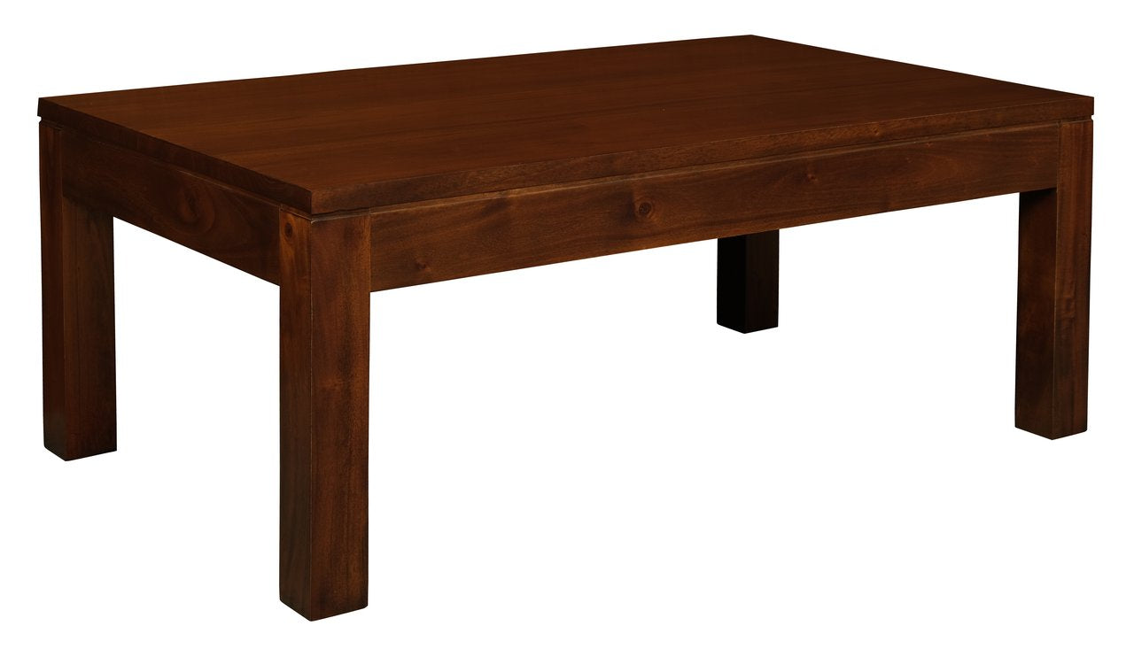 Solid Mahogany Timber Coffee Table - Light Pecan