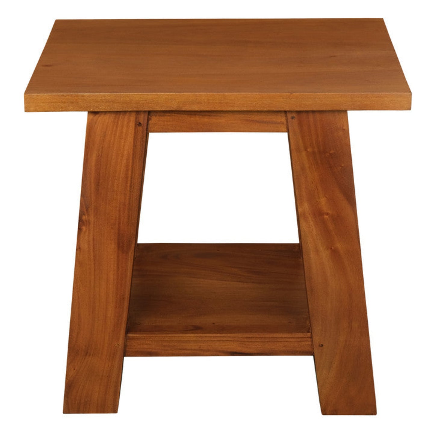 Tokyo Solid Mahogany Timber Lamp Table- Light Pecan