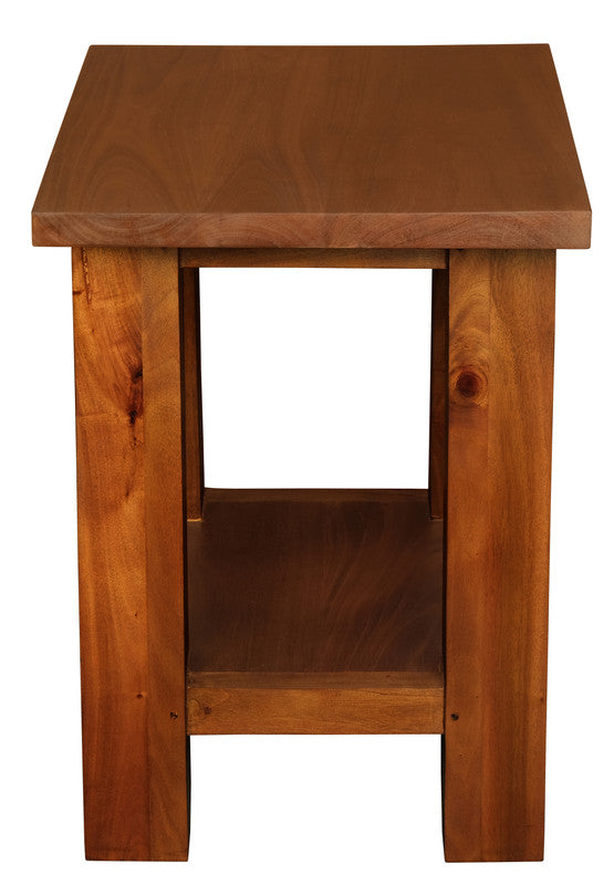 Tokyo Solid Mahogany Timber Lamp Table- Light Pecan