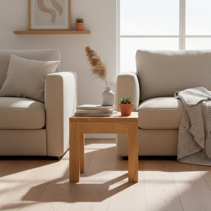 Amsterdam Solid Timber Lamp Table- Natural