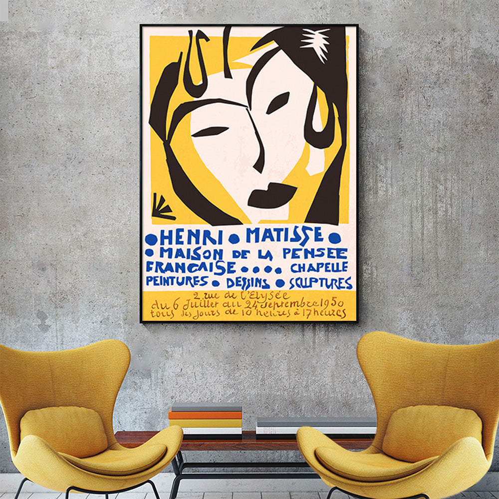 Henri Matisse Black Frame Canvas