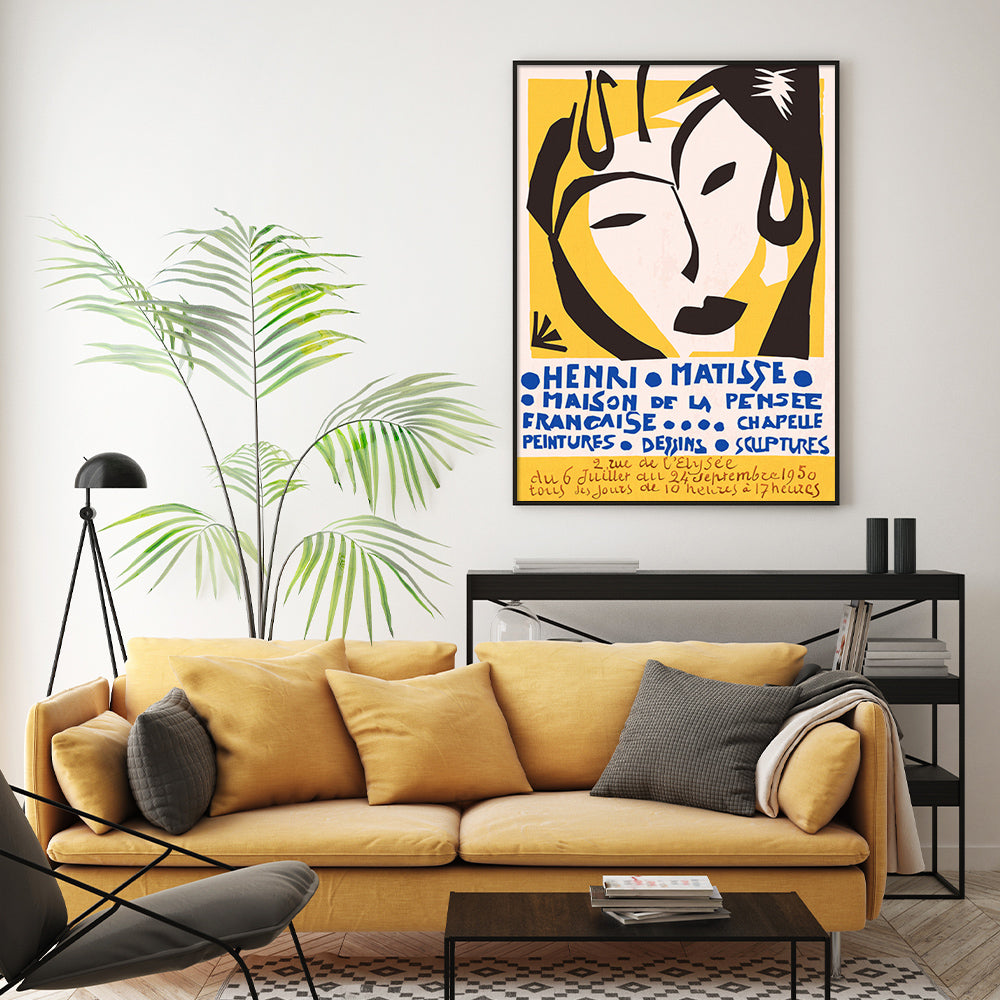 Henri Matisse Black Frame Canvas