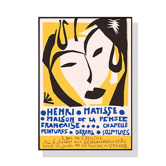 Henri Matisse Black Frame Canvas