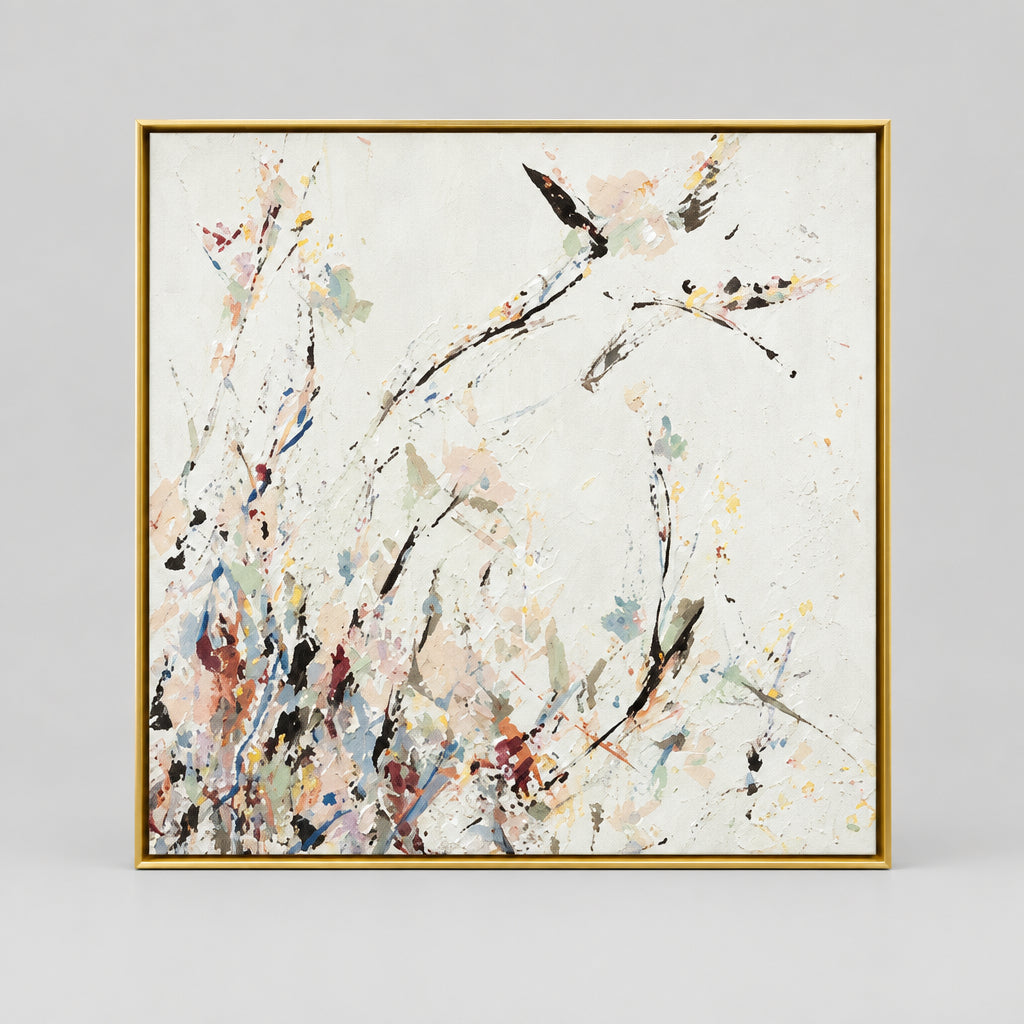 Wall Art 40cmx40cm Afternoon Walk 2 Sets Gold Frame Canvas