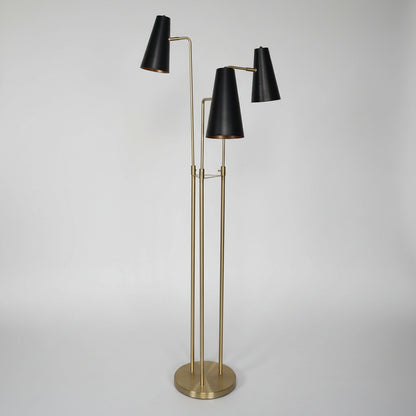 Sarantino Three Metal Shade Modern Floor Lamp