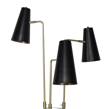 Sarantino Three Metal Shade Modern Floor Lamp