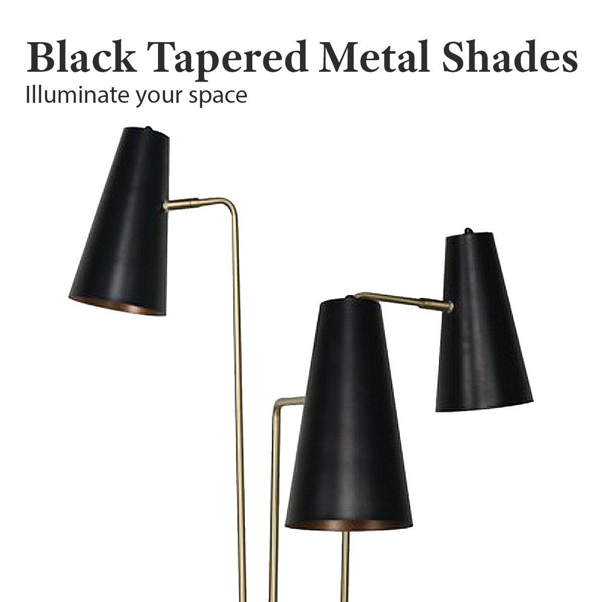 Sarantino Three Metal Shade Modern Floor Lamp