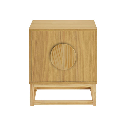 Sarantino Luca Minimal Bedside Table - Natural
