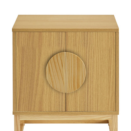 Sarantino Luca Minimal Bedside Table - Natural
