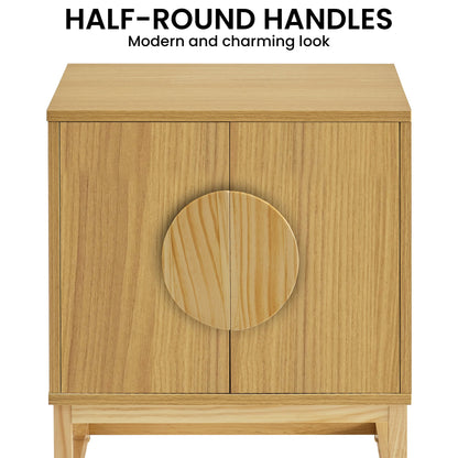 Sarantino Luca Minimal Bedside Table - Natural