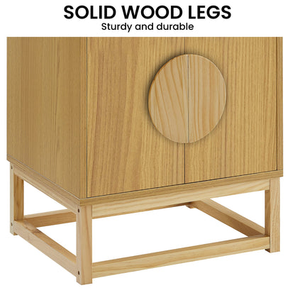 Sarantino Luca Minimal Bedside Table - Natural