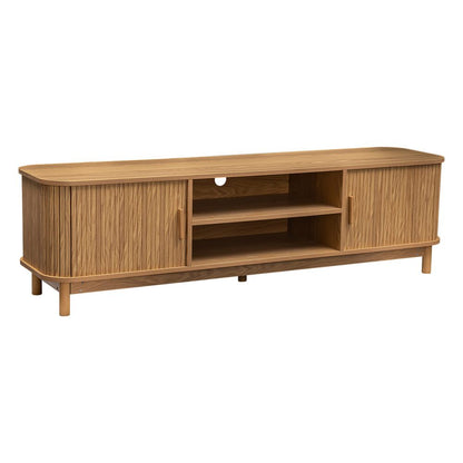 Ribbed Natural Entertainment Unit 160cm